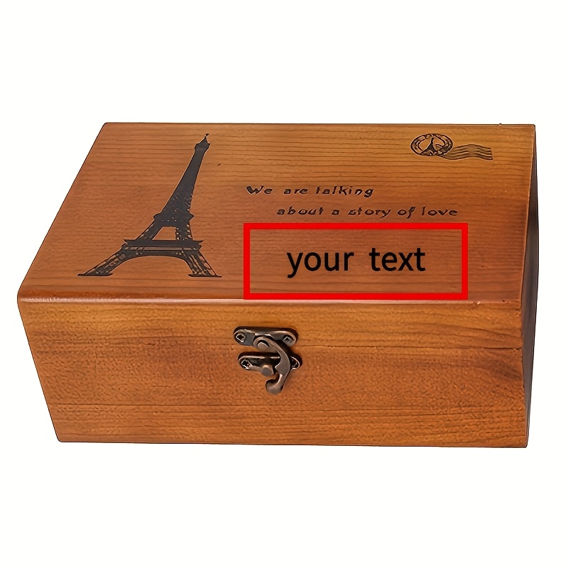 Custom Retro Pine Wood Storage Box for Personal Items